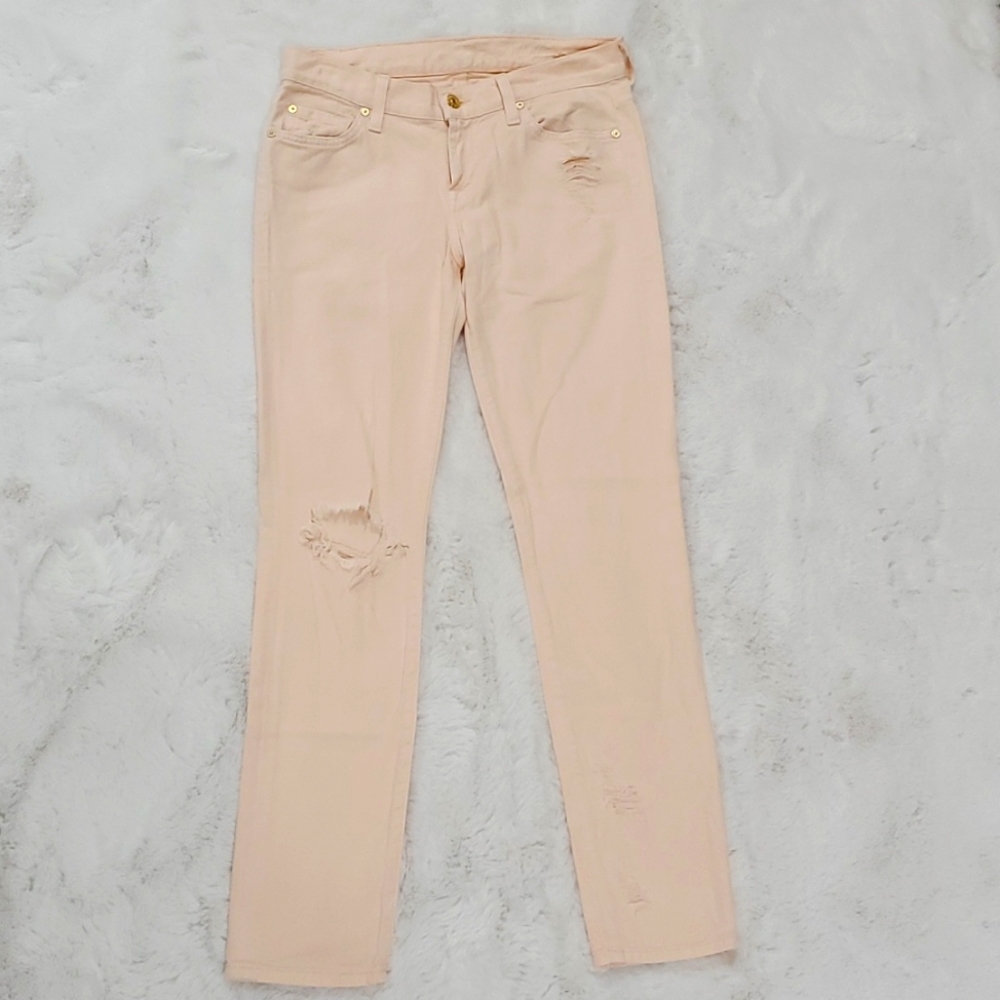 7 for all mankind Peach skinny jeans - Picture 4 of 7